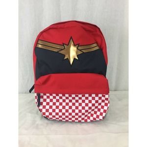 Vans off the wall Captain Marvel black red school backpack book bag New tags